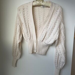 Aritzia Cream Knit Cardigan